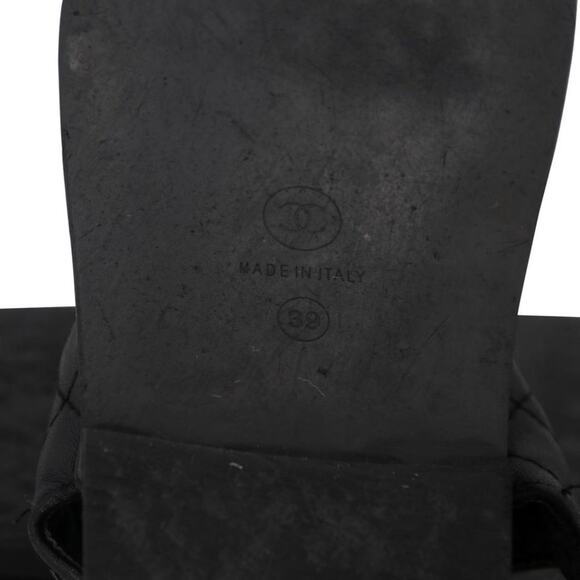 Chanel Cc Strap 39 Quilted Crystal Canvas Dad Sandals CC-0602N-0013 - Picture 12 of 12